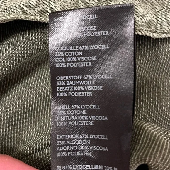 Anthropologie Olive Green and Bronze Sequin Button Down Shirt Size 8 - Picture 16 of 16